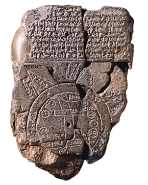 Глиняная вавилонская карта мира
